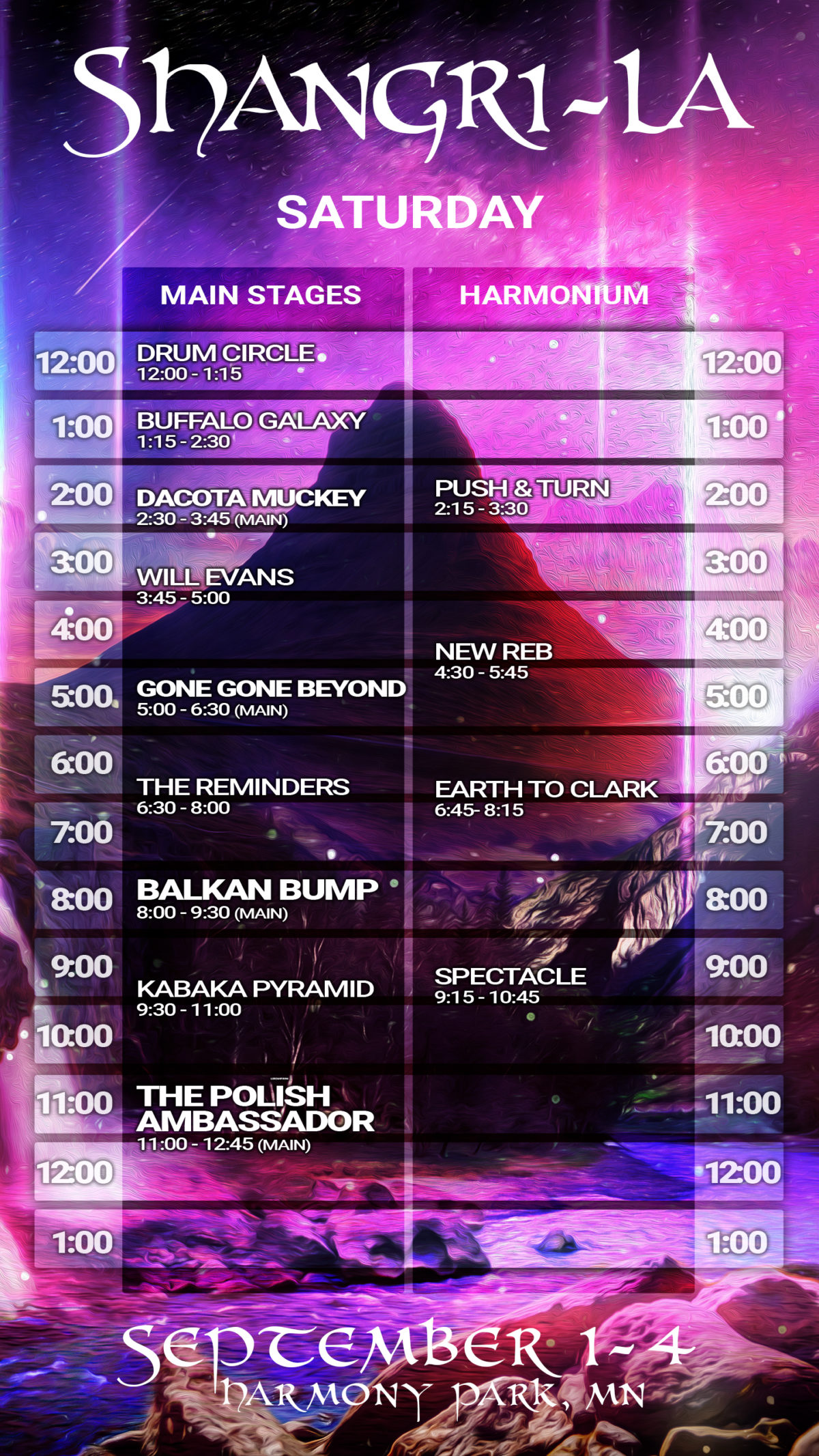 Schedule 2022 ShangriLa